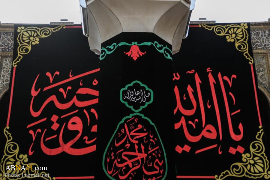 تقرير مصور/ العتبة العلوية تتشح بالسواد استعداداً لإحياء ذكرى رحيل النبي الأكرم محمد (ص) 