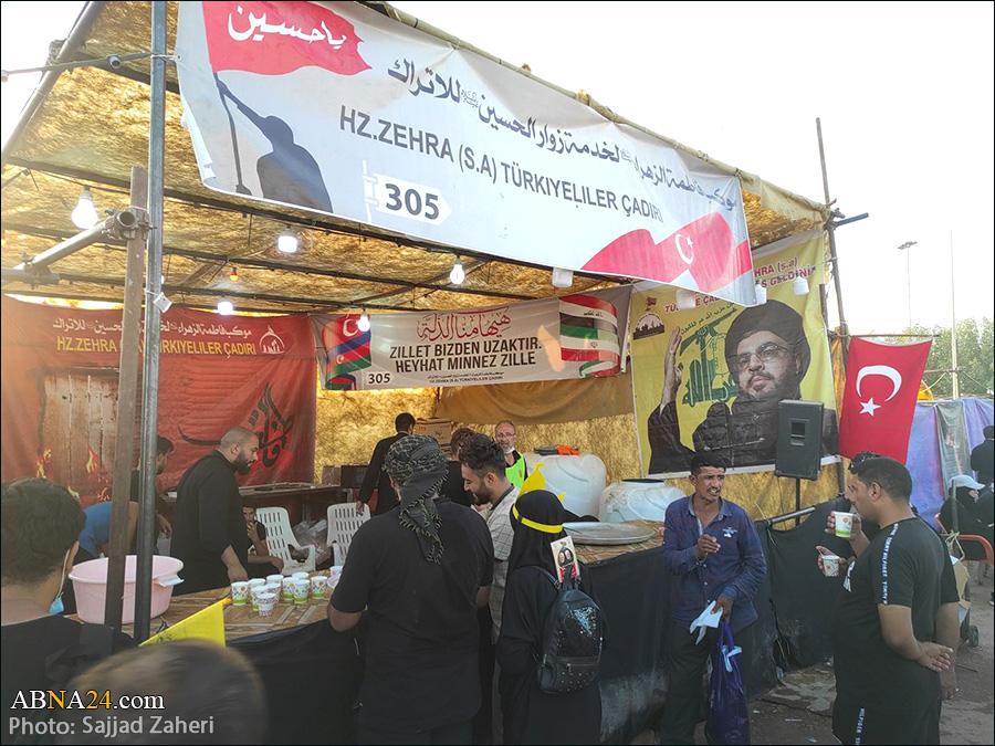 تصویری رپورٹ/ جنگ قرہ باغ کے شہداء کی یاد میں کربلا میں موکب لگایا گیا