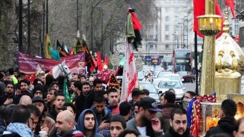 Londra'da Hüseyni (S) Erbain yürüyüşü