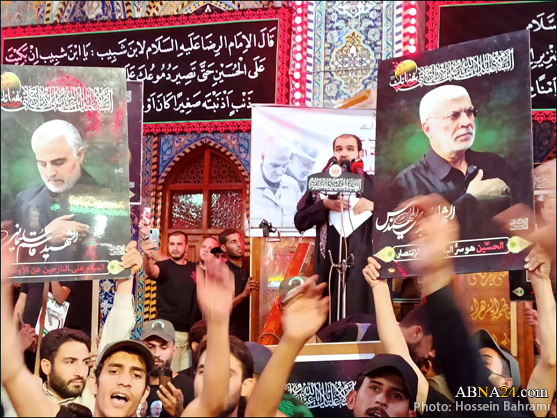 تقرير مصور/ موكب عزاء الحشد الشعبي في الحرم الطاهر للإمام الحسين (ع)