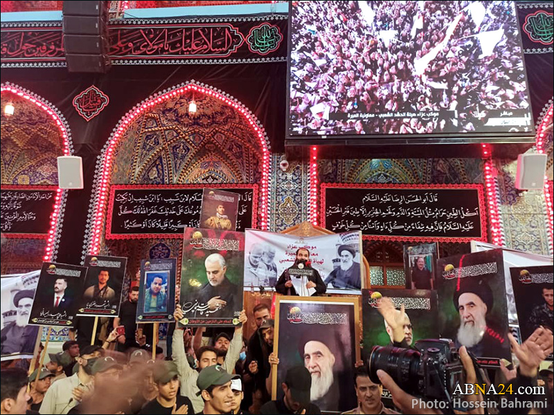 Photos: Arbaeen mourning procession by Hashd al-Shaabi forces in Imam Hussain (a.s.) shrine