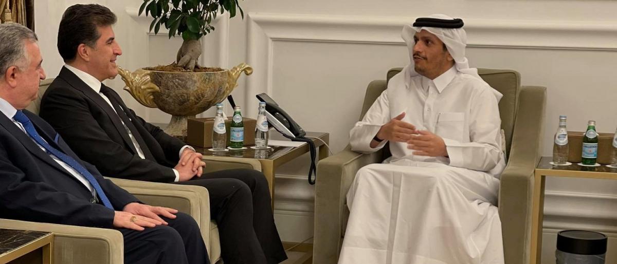 وزير خارجية قطر ورئيس إقليم كردستان يبحثان تعزيز العلاقات