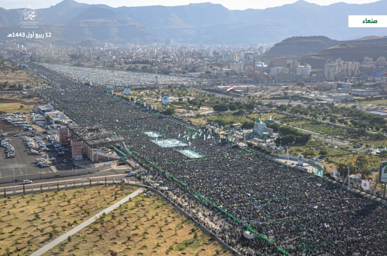 اليمن يشهد طوفانا بشريا يدهش العالم ابتهاجاً بمولد الرسول الأعظم 