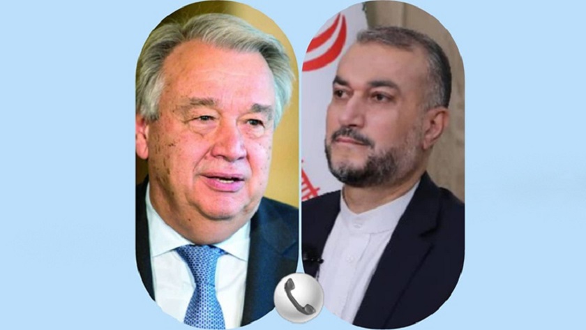 Iranian FM, Guterres confer on JCPOA, Afghanistan