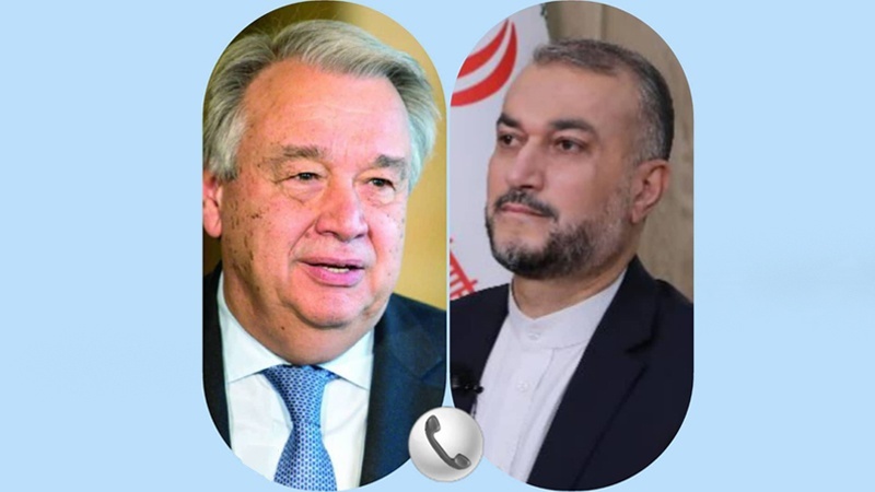 Amir-Abdollahian und Guterres erörtern JCPOA und Entwicklungen in Afghanistan
