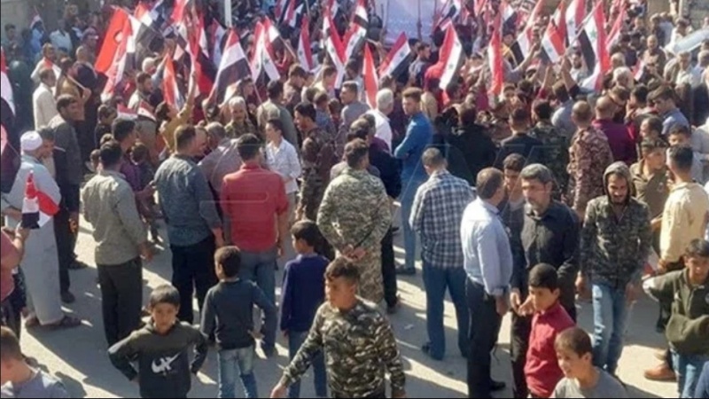 Halep Halkının Türkiye İşgalciliğine Karşı Protesto Yapması