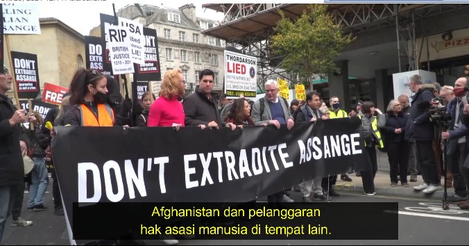 Demo Pembebasan Julian Assange Menjelang Sidang Ekstradisi Mendatang