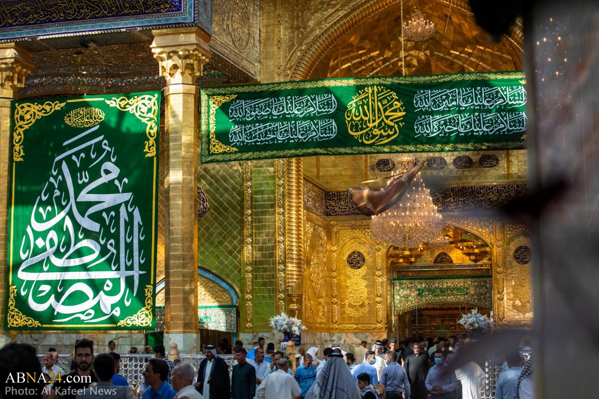 Al-Abbas holy shrine decorated for birth anniversaries of Prophet Muhammad and his grandson al-Sadiq (+Photos)