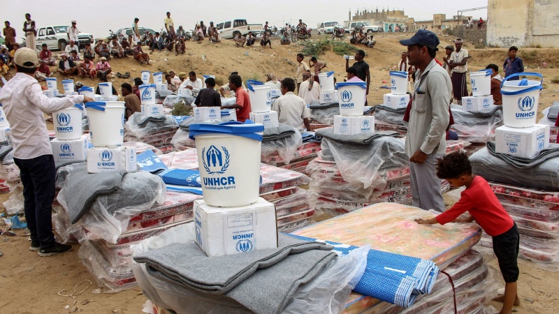 یمنی عوام کے لئے بھیجی گئی انسان دوستانہ امداد، سعودی اتحاد کے فوجی ٹھکانوں میں پہنچی!