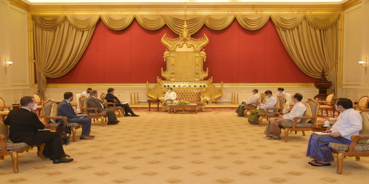 အေမရိကန္ သံအမတ္ေဟာင္း ဘီလ္ရစ္ခ်တ္ဆန္ ႏွင့္ စစ္ေခါင္းေဆာင္ ေတြ႕ဆုံ၊ ကိုဗစ္ -၁၉ ကာကြယ္ေဆးကိစၥ ေဆြးေႏြး