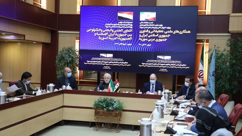 سائنس اور ٹیکنالوجی کے میدان میں باہمی تعاون پر ایران اور شام کے درمیان مشترکہ اجلاس