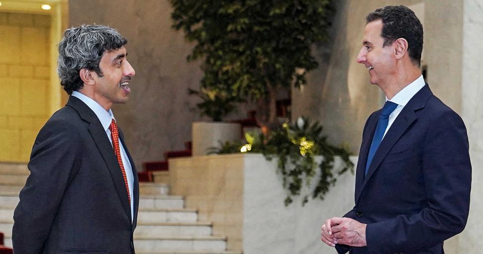 واشنطن ترفض لقاء وزير خارجية الإمارات مع بشار الأسد