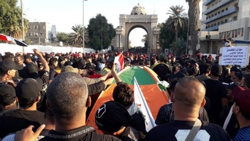 Iraklılar seçim sonuçlarını Bağdat'ta protesto etti