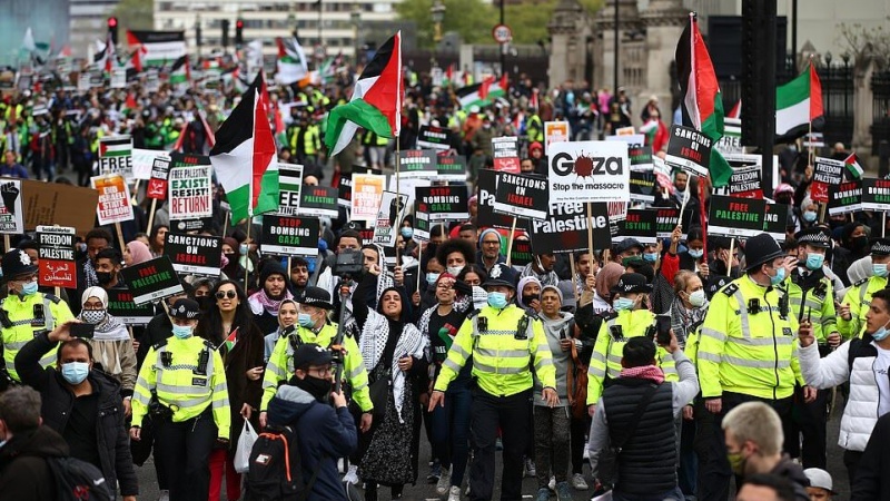 英でイスラエル抗議デモが実施