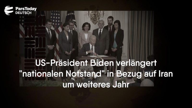 US-Präsident Biden verlängert "nationalen Notstand" in Bezug auf Iran um weiteres Jahr