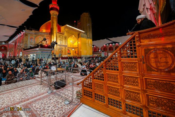 تصویری رپورٹ/ حرم امام علی (ع) میں حضرت زہرا (س) کی مجلس عزا