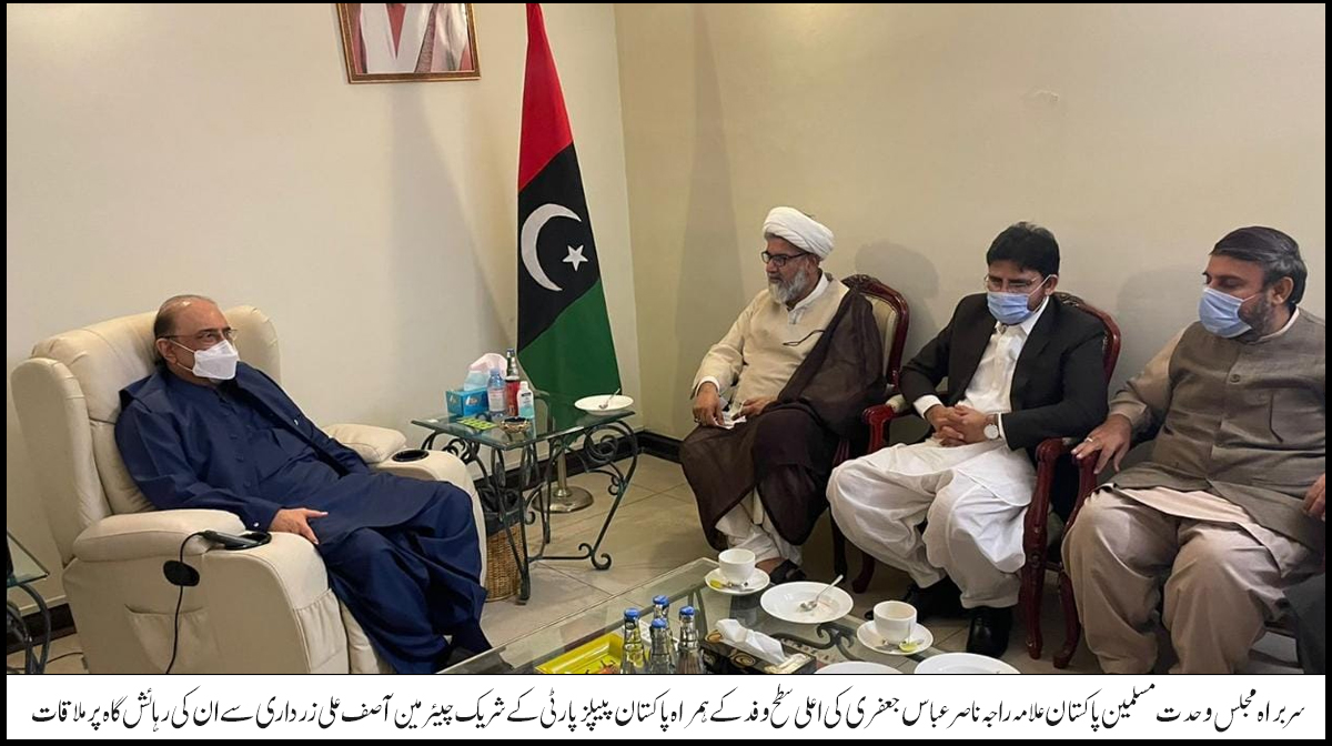 علامہ راجہ ناصر کی آصف زرداری سے ملاقات