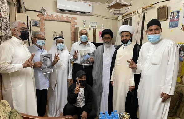 قيادات دينية وعوائل الشهداء تتضامن مع السنكيس: تحمَّل المعاناة من أجل مطالب الشعب