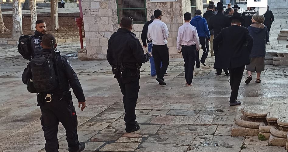 Dozens of extremist Jewish settlers defile Aqsa Mosque under police guard