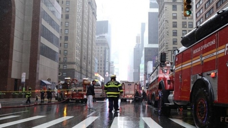 New York Manhattan'da yangın