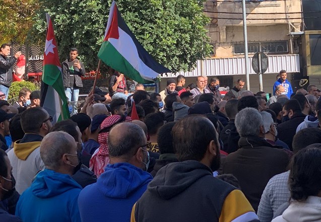 احتجاجات حاشدة في الأردن رفضاً لاتفاقيات التطبيع مع الاحتلال الإسرائيلي