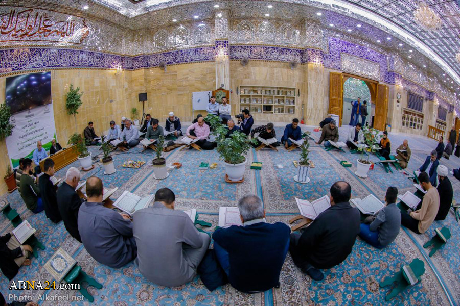 تقرير مصور/ جلسة قرآنية تعليمية في مقام الإمام الحجة (عج) بكربلاء المقدسة