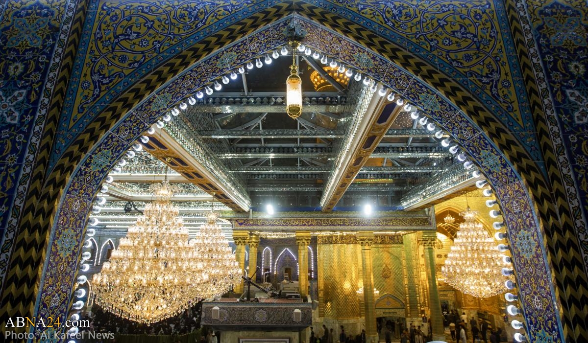 Iwans of al-Abbas holy shrine adorned with lanterns (+Photos)