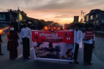 ကေလးၿမိဳ႕ ပင္မသပိတ္ စစ္ေၾကာင္း ရက္ေပါင္း ၃၀၀ ေျမာက္‌ ခ်ီတက္ဆႏၵျပ ။ ။ photos 