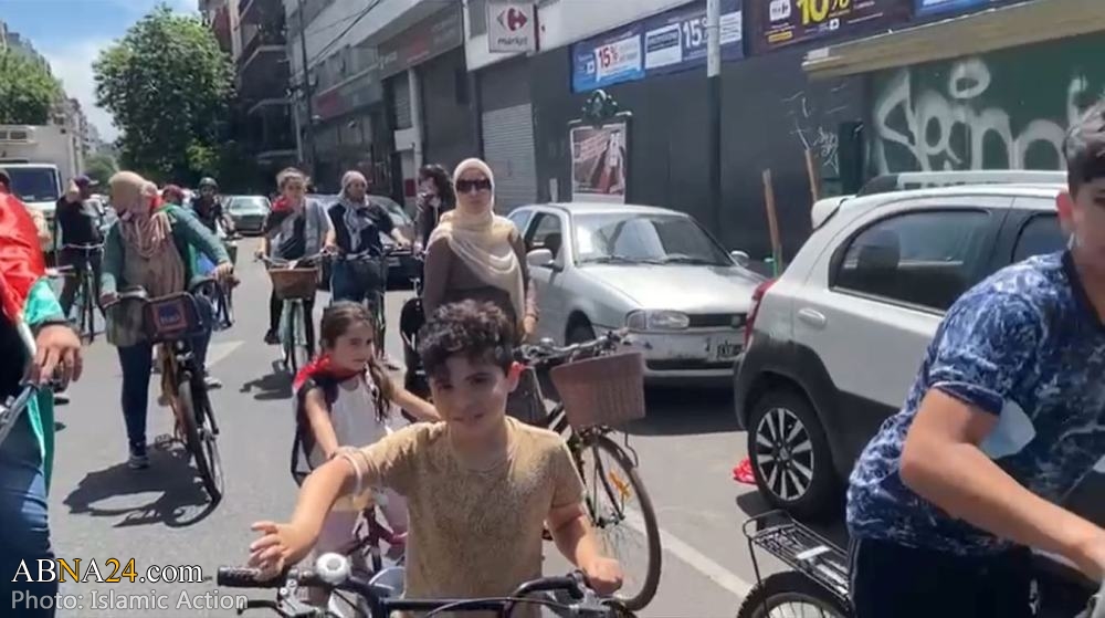 تقرير مصور/ ماراثون دراجات هوائية في الأرجنتين تضامنا مع الشعب الفلسطيني 