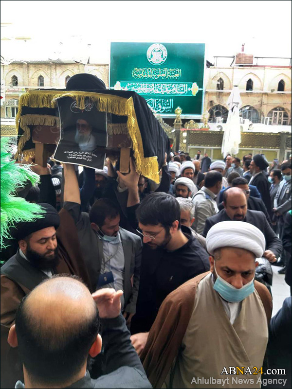 تقرير مصور/ تشييع جثمان آية الله السيد رضي الشيرازي في النجف الأشرف