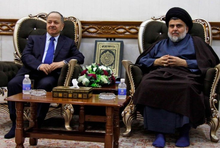 الصدر وبارزاني يتفقان على تفعيل الحوار الجاد فيما يخص التحالفات المقبلة