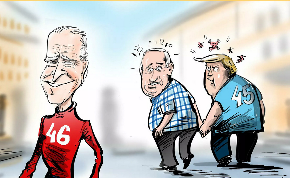 کاریکاتیر / ترامب يشتم نتنياهو ويتهمه بالخيانة