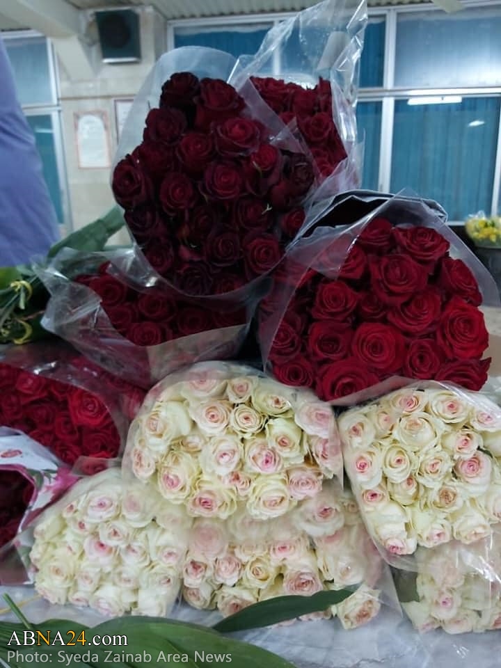 تقرير مصور/ تحضيرات زهور طبيعة بمناسبة ولادة السيدة "زينب" (ع) في العاصمة السورية