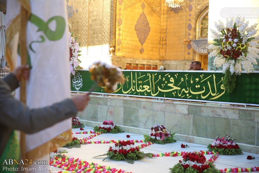 Photos: Imam Ali shrine decorated with flowers on auspicious birthday of his daughter 'Sayyida Zainab'