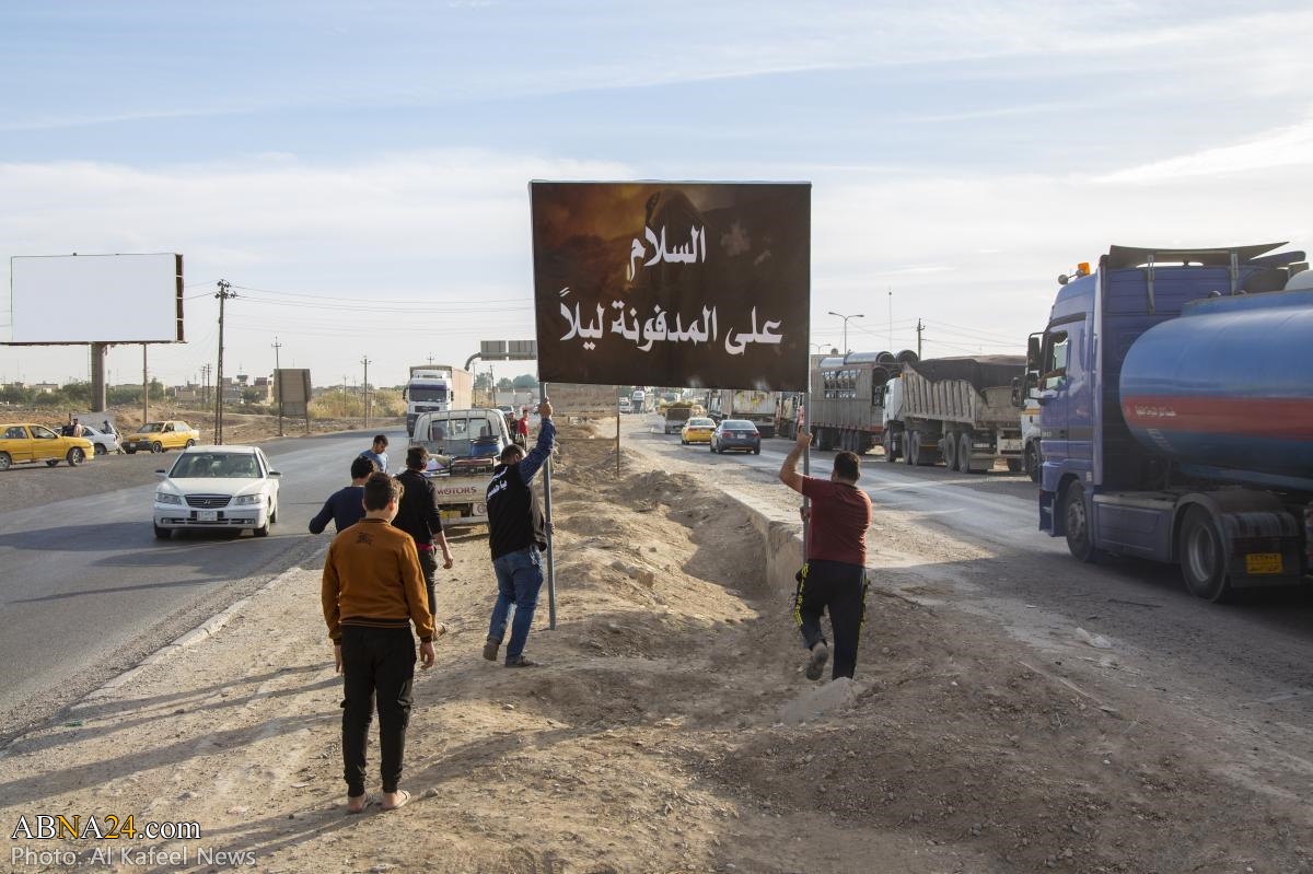 Karbala: Dozens of Fatimi mourning posters hung on streets 
