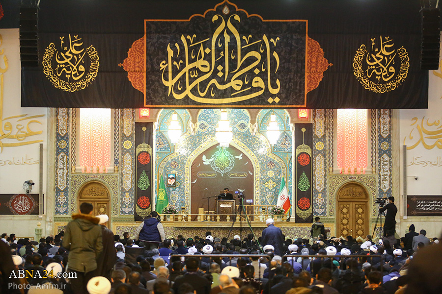 “Ceremonia de luto por el martirio de la Señora Fátima Az-Zahra (P) conmemorada en el Santuario Sagrado de Fátima Ma’asumah (P)”