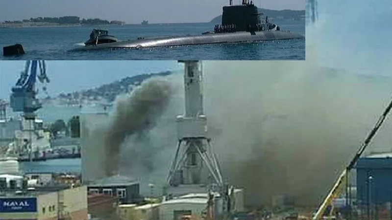 Пожар на израильской подводной лодке
