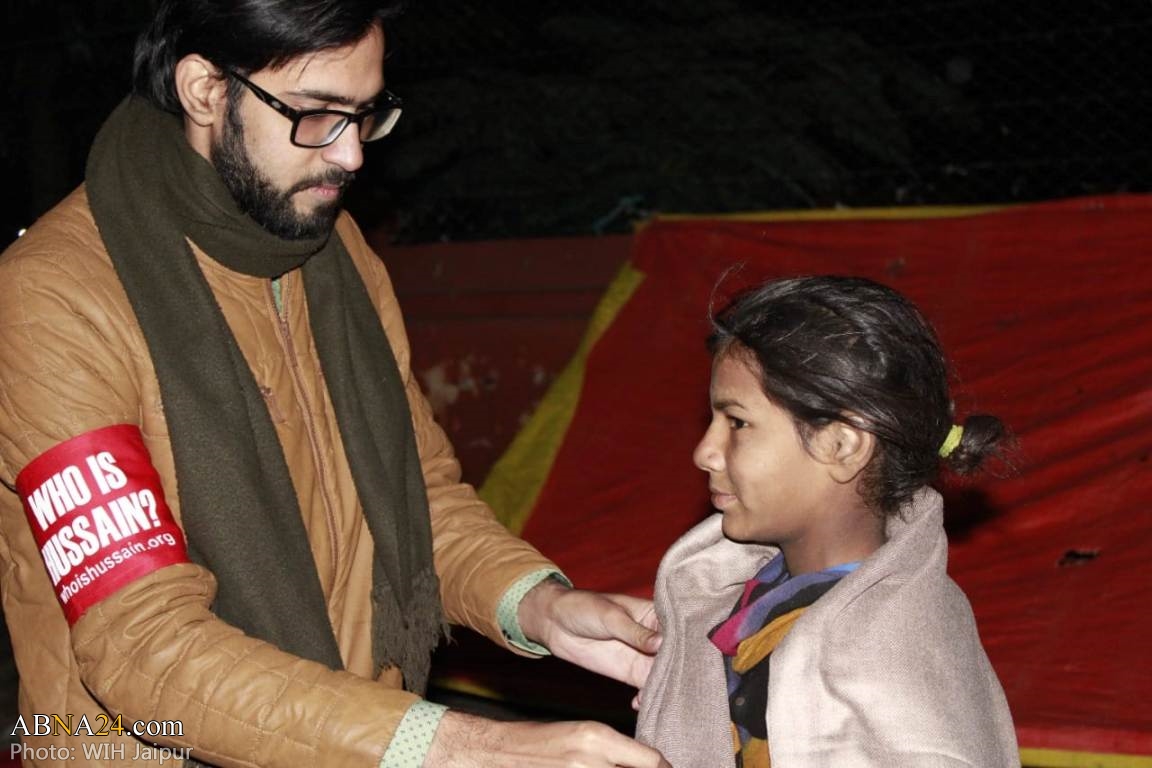 Photos: 'Who is Hussain?' volunteers in Jaipur, India distribute shawls to people sleeping on street in cold weather