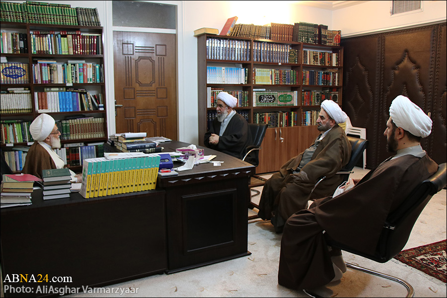تقرير مصور/ الأمين العام للمجمع العالمي لأهل البيت (ع) يلتقي آية الله نوري الهمداني